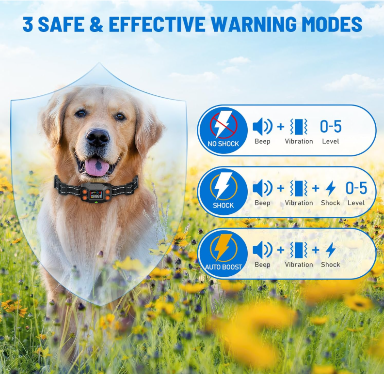 TQT GPS Wireless Dog Fence, 3 Warning Modes, Radius 25-999 Yards, IPX7 Waterproof Collar, Electric Fence for Dogs, Pet Containment System, Outdoor Use, for Dogs Over 16 Lbs - F830