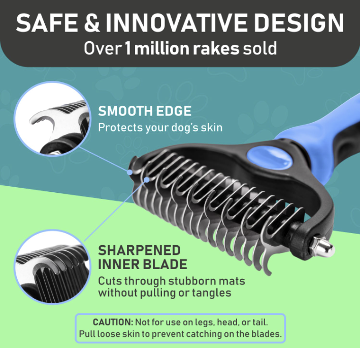 Pet Grooming Double Sided Rake Comb