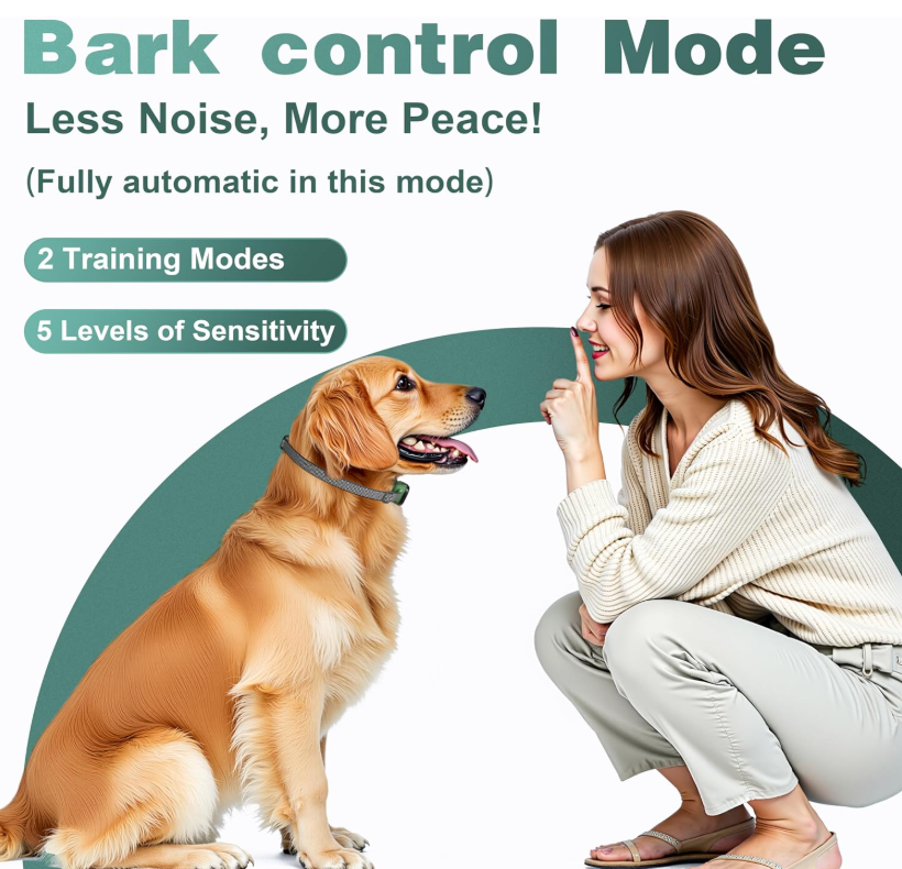 TQT 4-in-1 Wireless Dog Fence System Electric Dog Fence with Training Collar & Anti-Bark Collar | Real-Time Pet Status Display | Portable Waterproof Outdoor Pet Containment System - T800Pro
