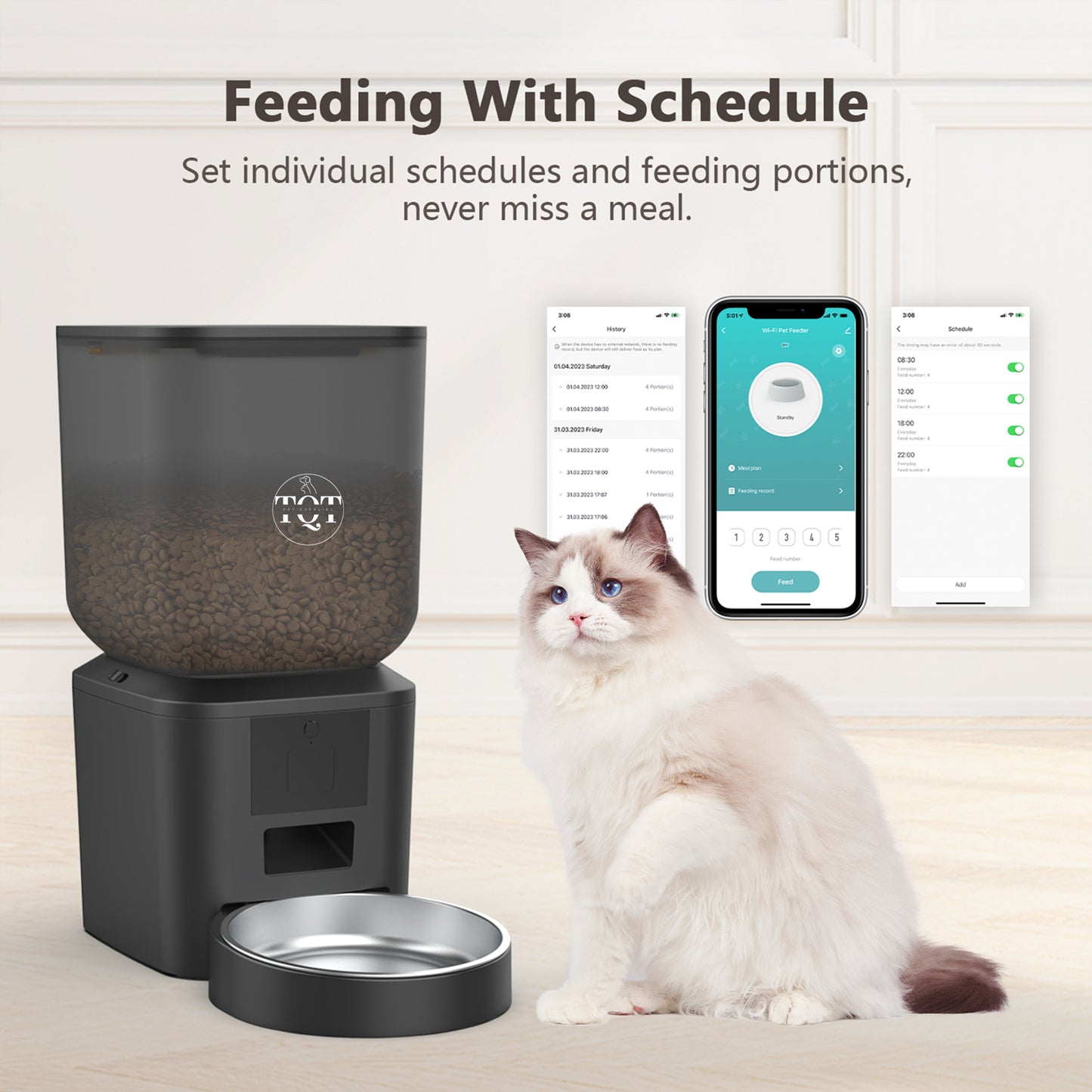 Scheduled Automatic Pet Food Dispenser