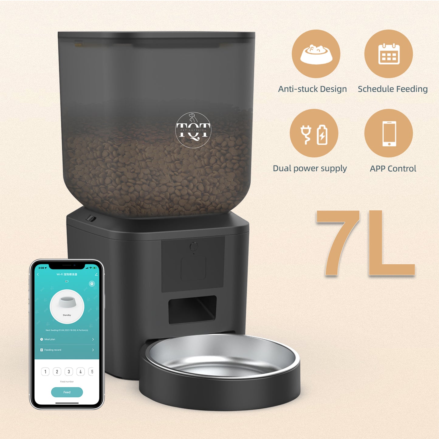 Scheduled Automatic Pet Food Dispenser