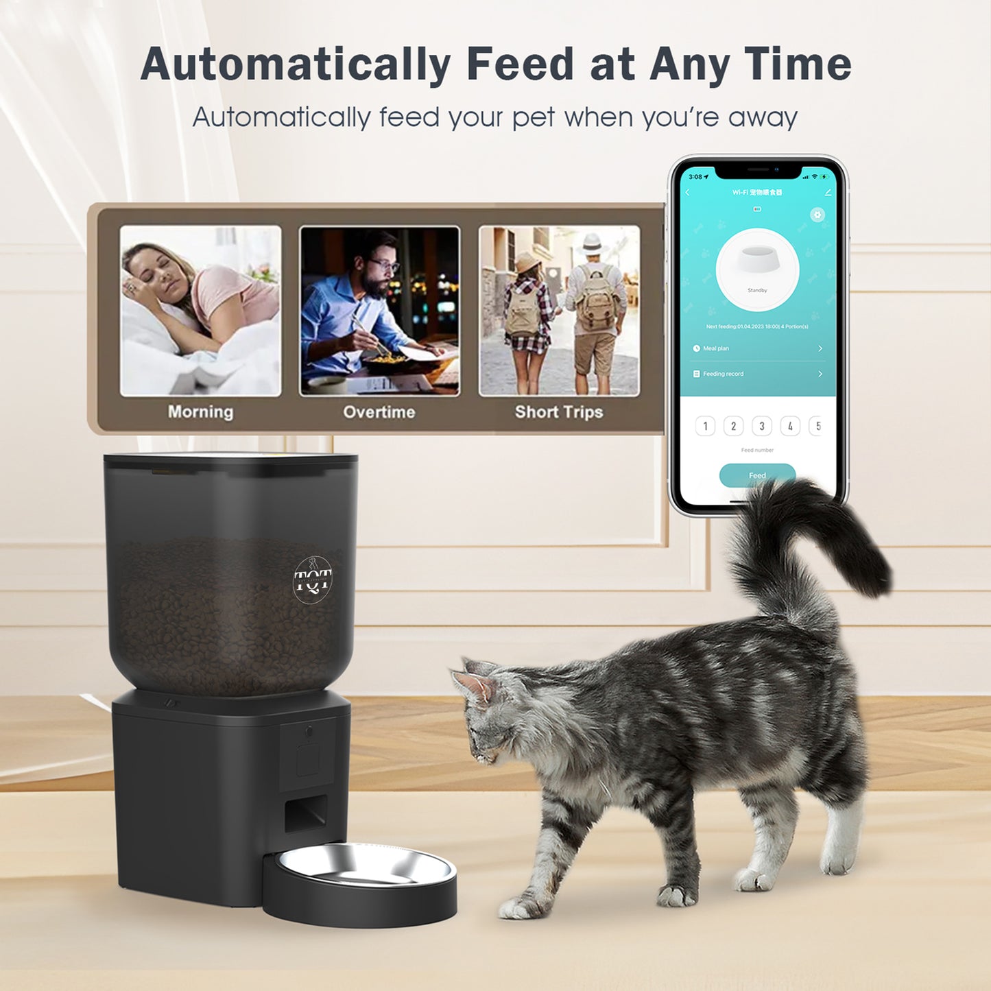 Scheduled Automatic Pet Food Dispenser