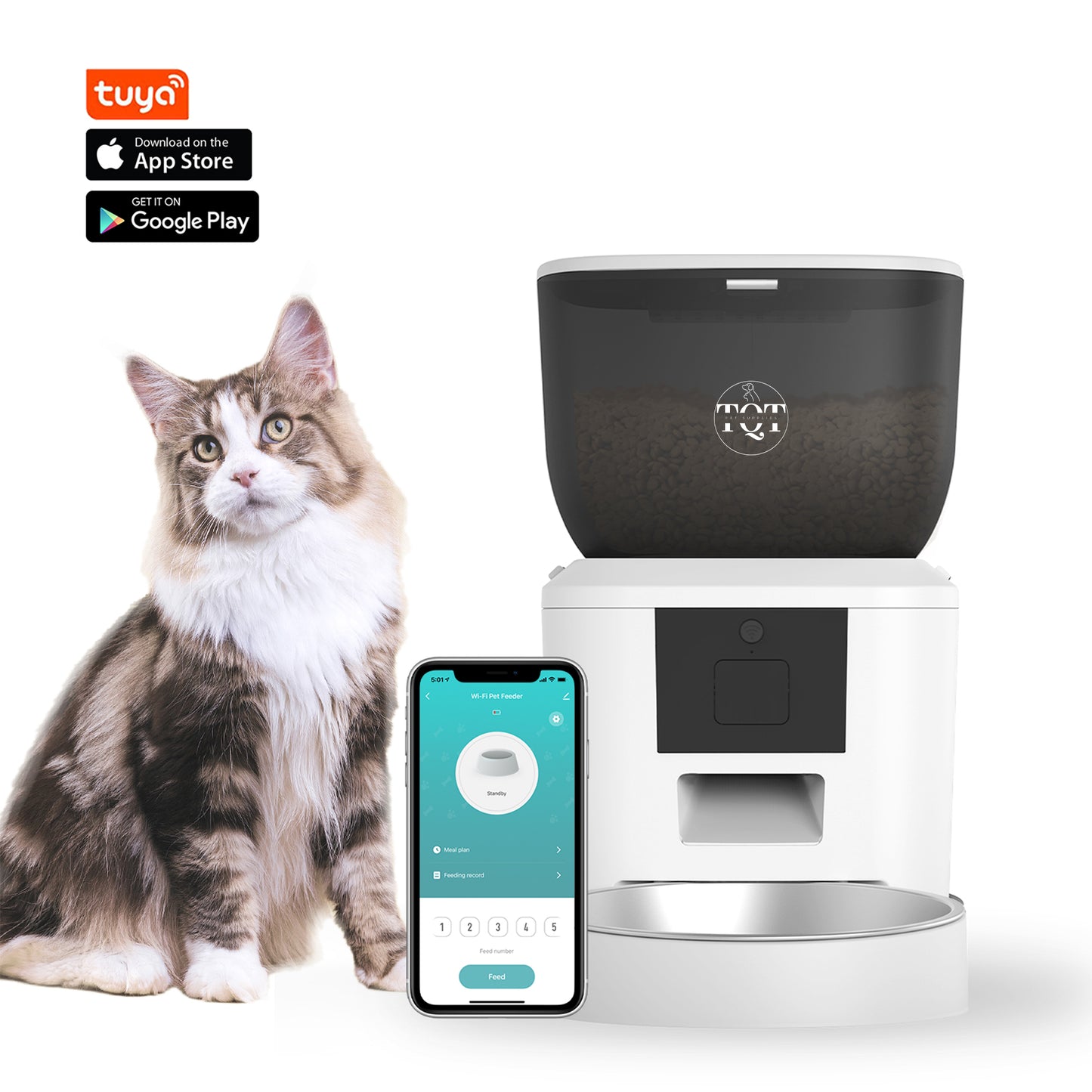 Scheduled Automatic Pet Food Dispenser